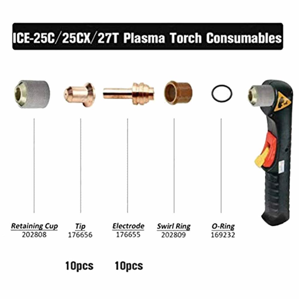 176655 Elektroden WSP-20028 Plasmaspitzen 176656 Spitzen