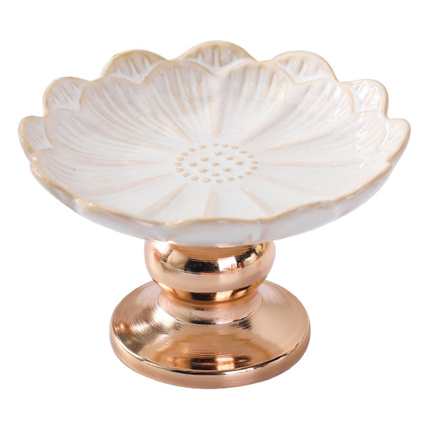 

Light Luxury Candle Holder Exquisite Petal Shaped Ceramic Candle Holder For Wedding Banquet Christmas Thanksgiving Party Decor