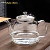 Bouilloire en Verre Résistant à la Chaleur pour Thé et Eau, Compatible Induction et Flamme Ouverte, Sans Revêtement/Noyau, Idéale pour un Usage Domestique.