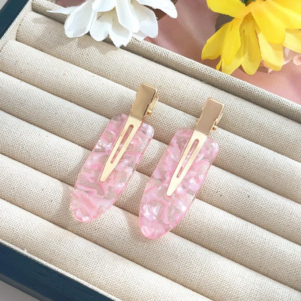 2pcs/set No Bend Hair Clips for Women Girls Acrylic Hair Styling No Crease Curl Small Pin Bang Seamless Barrettes Accessories