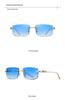 Leopard Head Rimless Sunglasses: Women's & Men's Small Square Frame