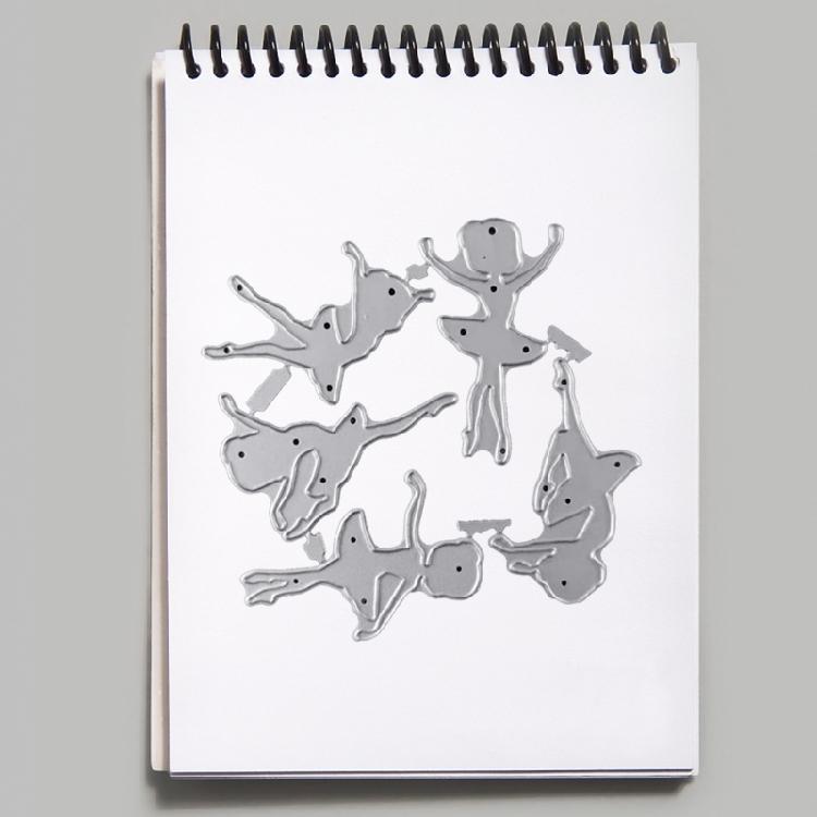 Metal Die Cut Embossing Molds Molds Ballet Girl Cutting Dies for Photo Card Scrapbooking Decorations