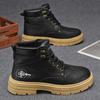 Autumn New High-top Martin Boots Men's British Retro Tooling Shoes Leather Shoes Platform Non-slip Short Boots Men's Shoes