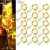 New European And American Hot Selling- 1m 10 Lamp CR2032 Button Battery Box Copper Wire Lamp String LED Waterproof Holiday Decoration