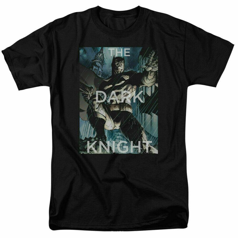 Batman Fighting The Storm T Shirt Licensed Comic Book Tee Dark Knight Black XL