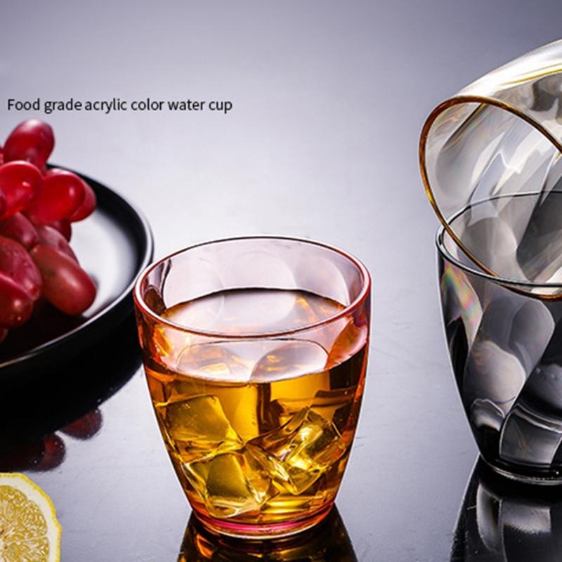 Unbreakable Plastic Drinking Glasses 310ml Shatterproof Water Tumblers Reusable Fruit Juice Beer Champagne Cup for Bar