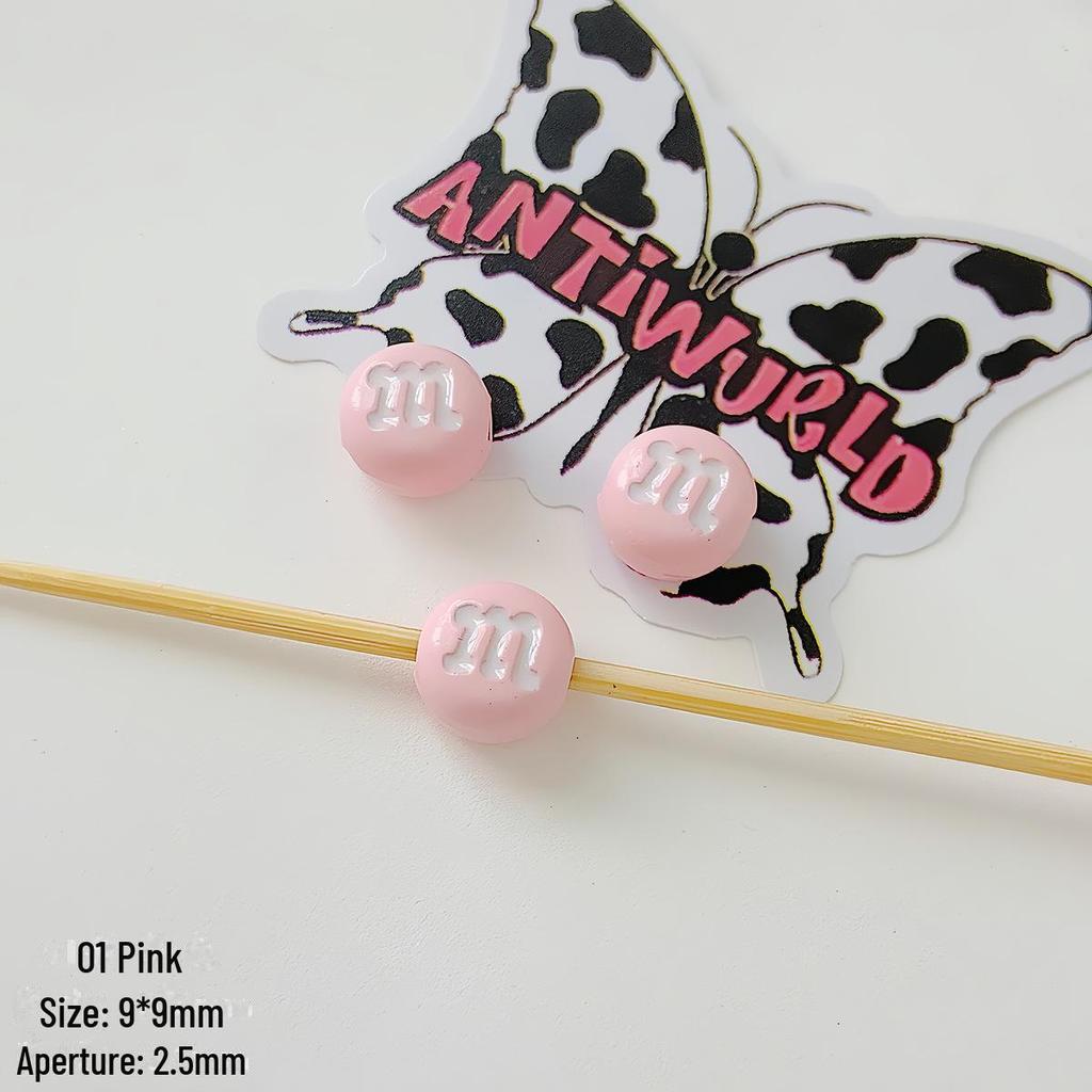 Colorful Candy M Bean Alloy Beads for DIY Handmade Bracelets & Necklaces