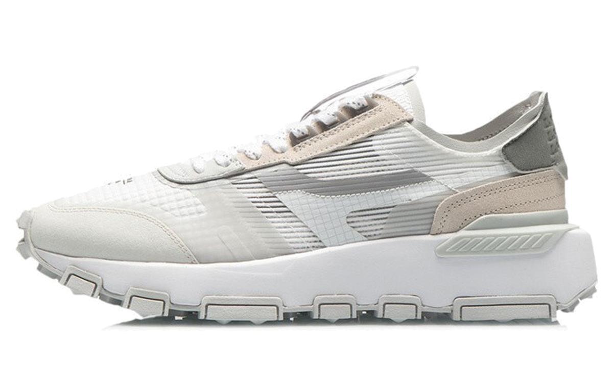 Li Ning Reflective Cushioning Rebound Reflective Cushioning Rebound Low top Running Shoes Men s White Gray AGCR359-2 43