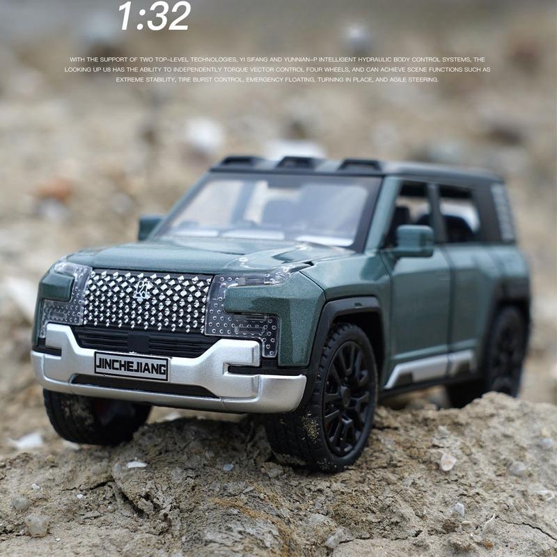 Simulation 1:32 Scale BYD U8 Off Road Car Model with Sound Light Pullback Toys Vehicles Kids Boys Gift Collective Home Decor