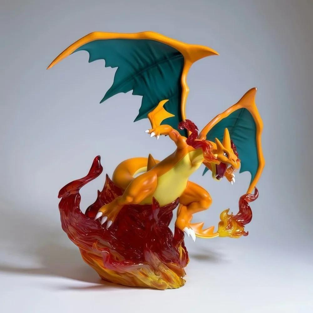 18cm/7.08in Anime Pokemen Figure Mega Charizard Action Figures Pvc Statue Desktop Ornamen Collection Model Toys Gifts