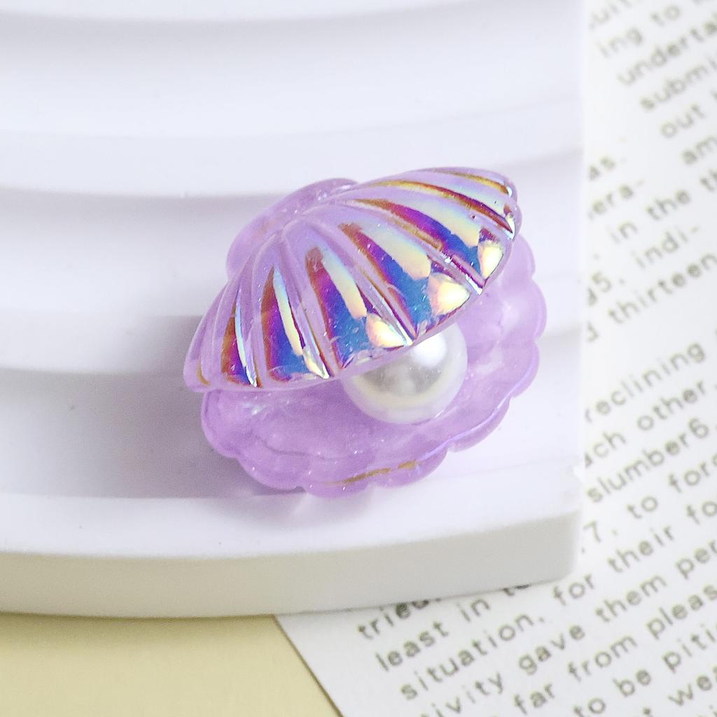 5/10pcs Mini Colorful Pearl & Resin Shell DIY Handmade Accessories Hair Clips Phone Case Decoration Material Mermaid Party Decor