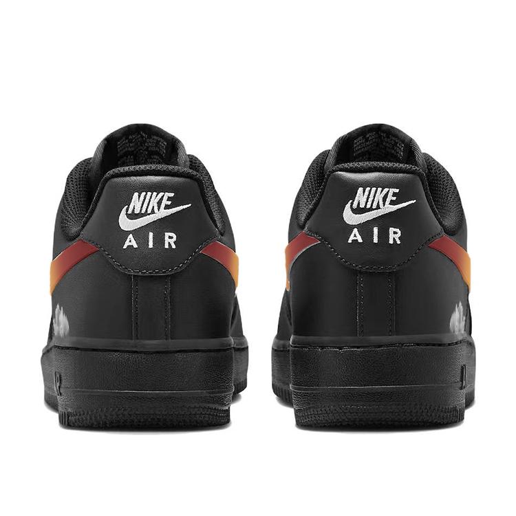 Nike Air Force 1 Slip Resistant Cushioning Breathable Low top Skateboard Shoes Unisex Black White FZ0627-010(Team366-)