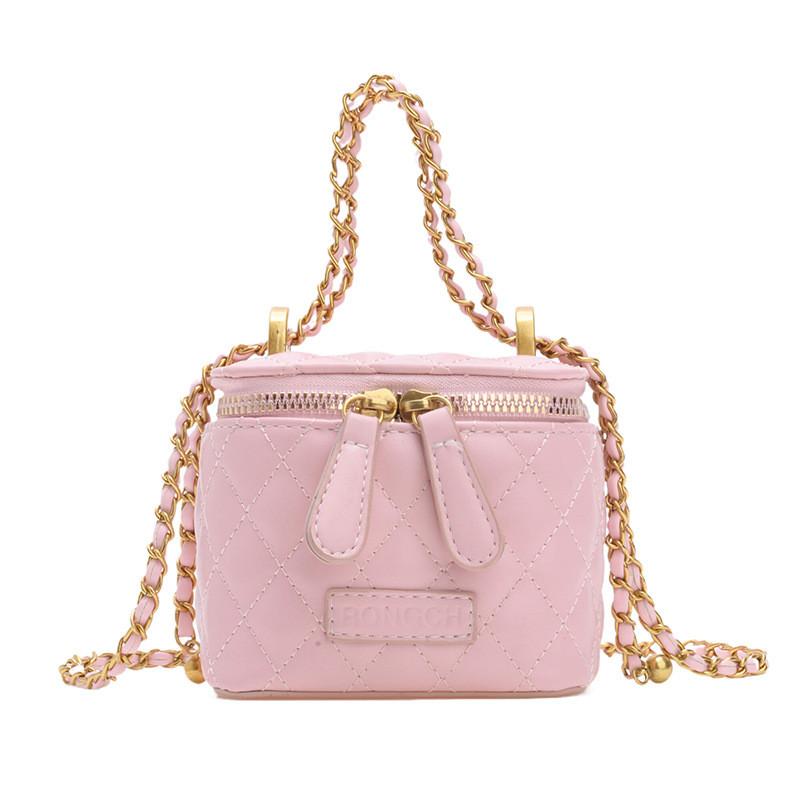 Adorable Girls Bucket Bag Stylish Japanese Princess Handbag Chic Quilted Design