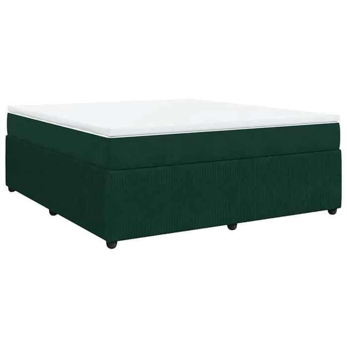 Maison Exclusive - Sommier à lattes de lit et matelas Vert foncé 180x200cm Velours
