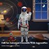 Astronaut Costume Performance Prop Full Full-Length Astronaut Suit Spacesuit Costume Front Fastener Space Explorer Jumpsuit