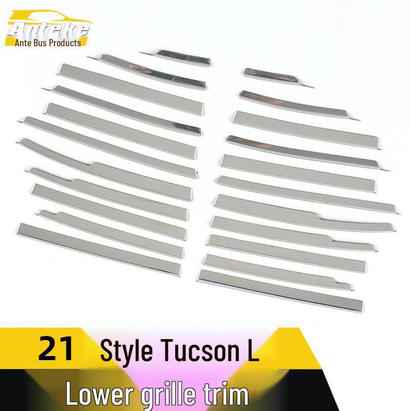 21 Tucson Lower Center Grille Trim & Front Bumper Anti-Collision Scratch Strip