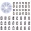 48 stk/sett Vikings Rune Beard Bead Hår Tube Beads Dreadlock Beads Hårperler