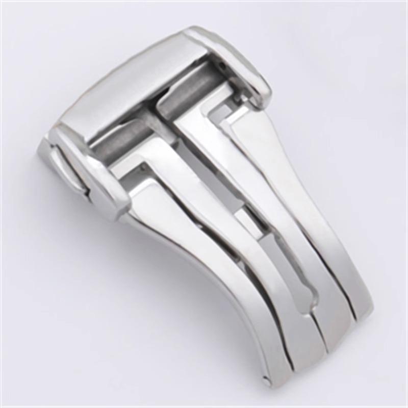 18mm 20mm Metal Watch Band Buckle for Omega Stainless Steel Folding Buckle Silver Black Clasp Deployment Clasp Accessories
