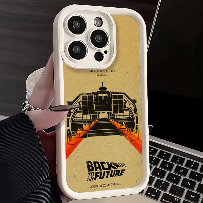 

Phone Case for iPhone 17 Air 16E 15 16 Pro Max Back To The Future Cover 14 Plus 13 12 Mini Soft Shell Silicone Fundas iPhone 17 Pro Max