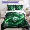 Set Lenzuola 3 Pezzi Stampato Werder Bremen, Comodo Set Copripiumino per Camera da Letto Amico della Pelle