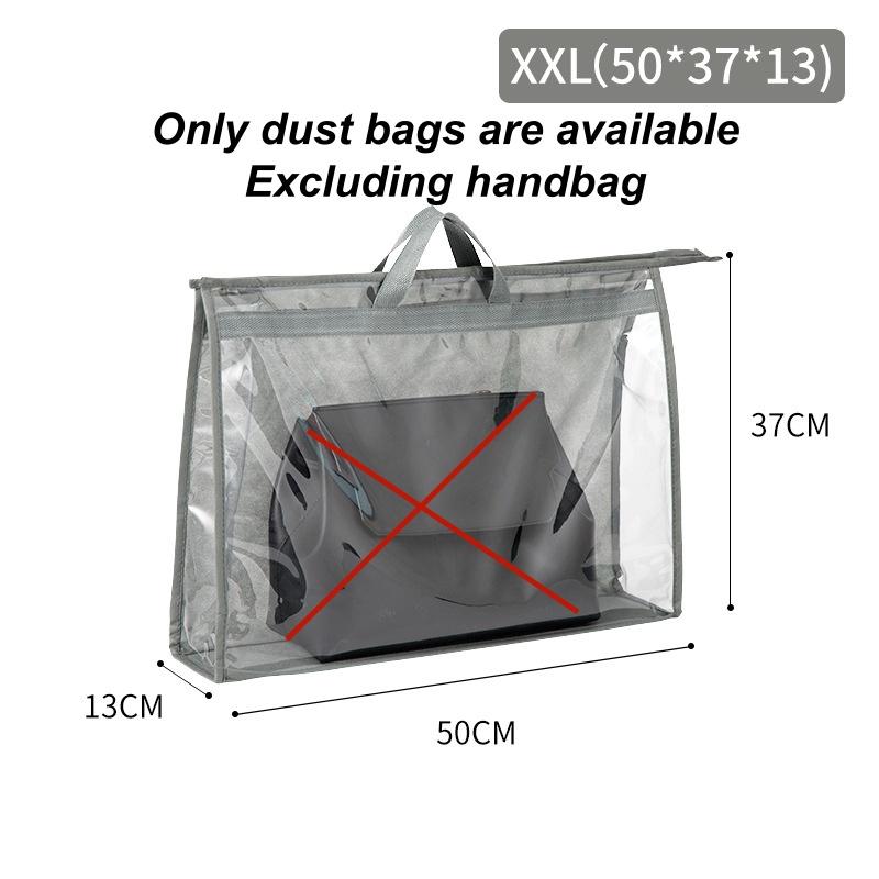1Pcs Home Wardrobe Leather Bags Dust Bag Multifunctional Transparent Moisture-Proof Bag Breathable Hanging Protective Bag