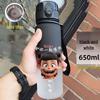 Nezha Student Water Bottle: Portable, Food-Grade Plastic for Direct Drinking, Unisex School Cup