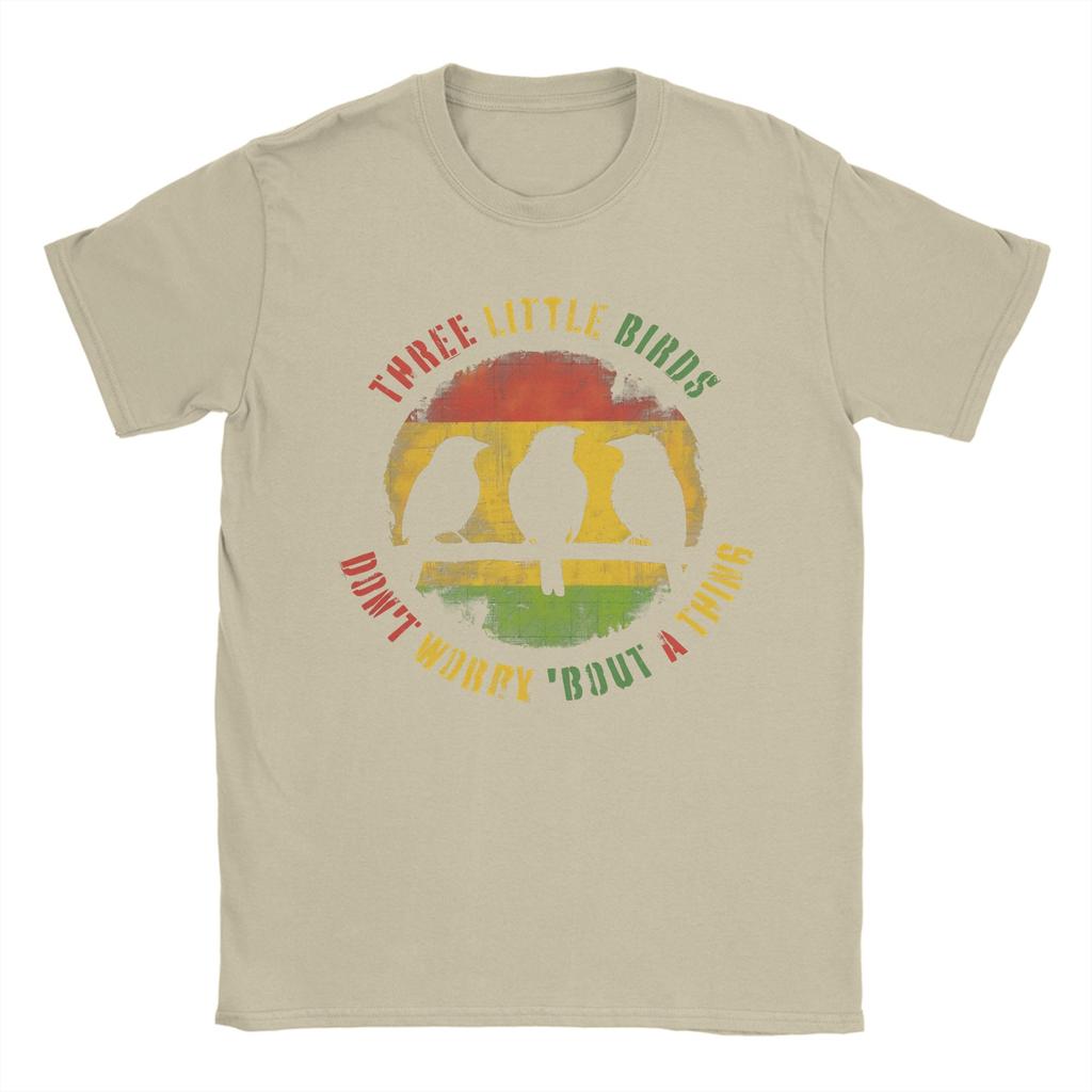T-shirt Reggae Casual Tre Uccellini per Unisex Girocollo Magliette in Puro Cotone Manica Corta Maglietta Idea Regalo Top