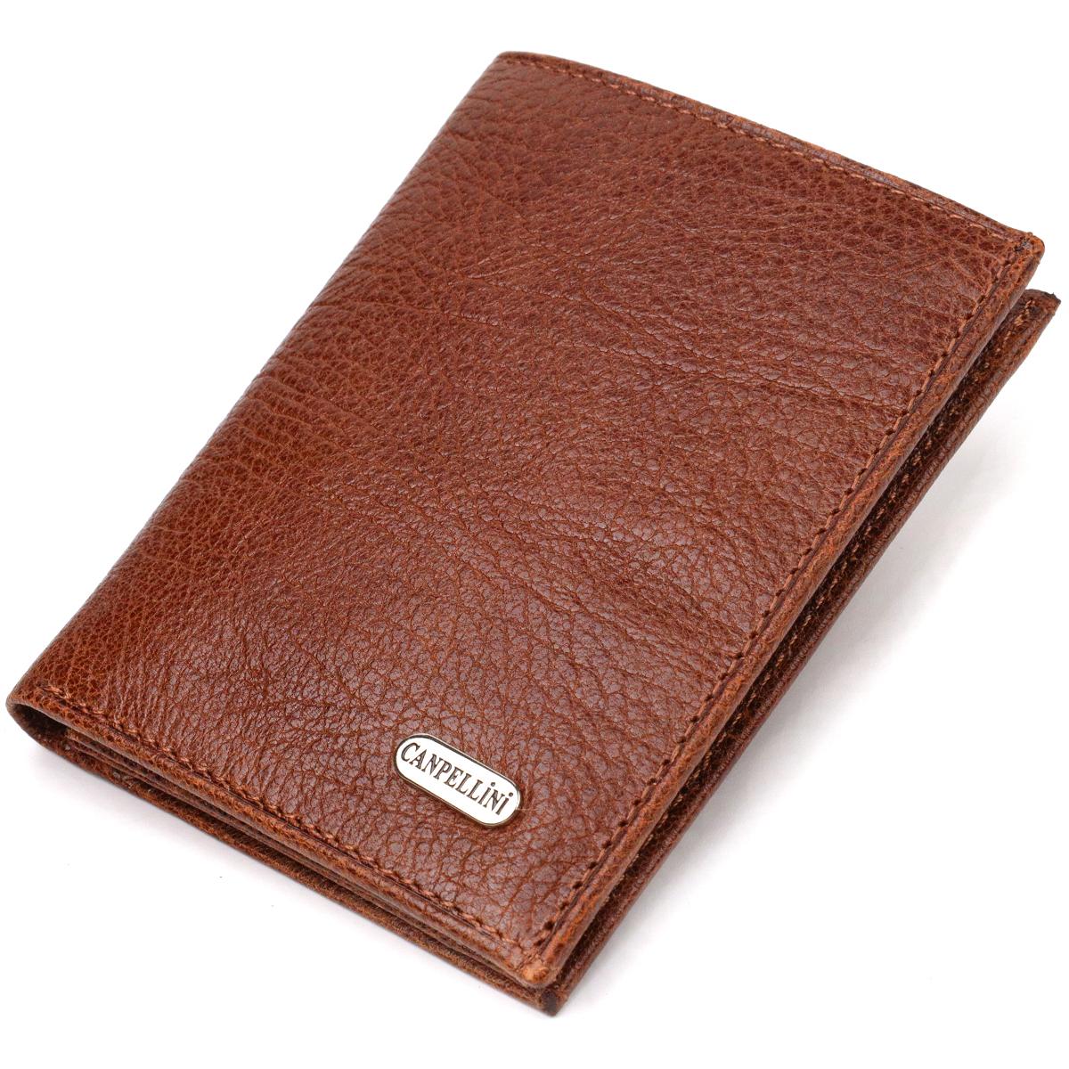 

Цікавий компактний гаманець для чоловіків із натуральної шкіри флотар CANPELLINI 21874 Коричневий