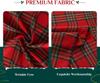 1Pc Christmas Checkered Tablecloth Rectangle - Red Buffalo Plaid Cotton Gingham Xmas Table Cloths, Winter Farmhouse Table