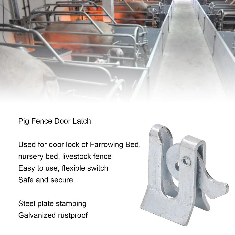 5pcs Galvanized Steel Plate Door Latch Anti-Drop Fence Latch Enclosure Door