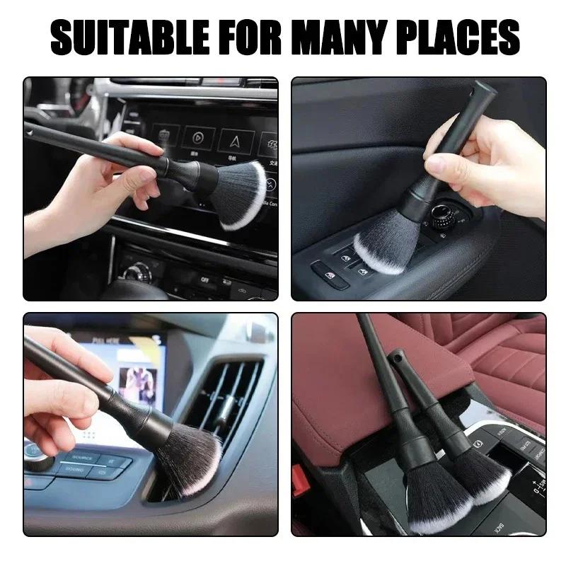 NEW Automotive Detail Brush Ultra Soft Fiber Brush Electrostatic Dust Removal Tool Gap Brush Cleaning Brush Cleaning Vent