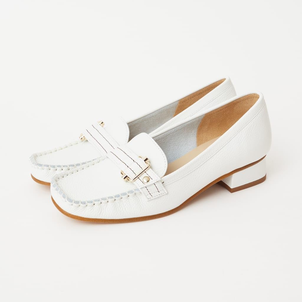 WELLFIT Low Heel Flat Made in 115125100014 [Diana] Shoes, Japan, White, 25.0cm,