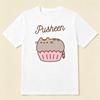 Pusheen Cat Pure Cotton TShirt Cat Pattern Printed Clothing 2026 Summer Extra Large Unisexs Unisexs Street Clothing Y2k Style