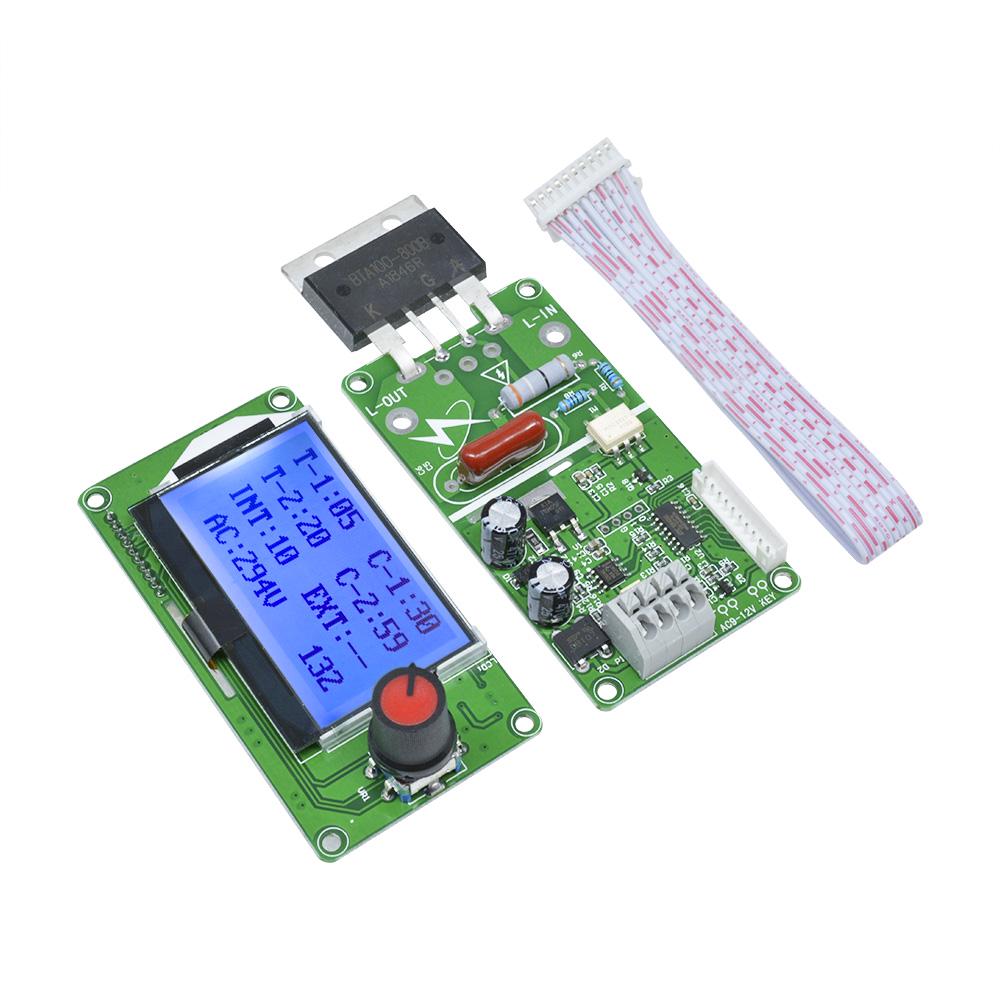 Digital LCD Double Pulse Encoder Spot Welder Machine Time Control Module 100A