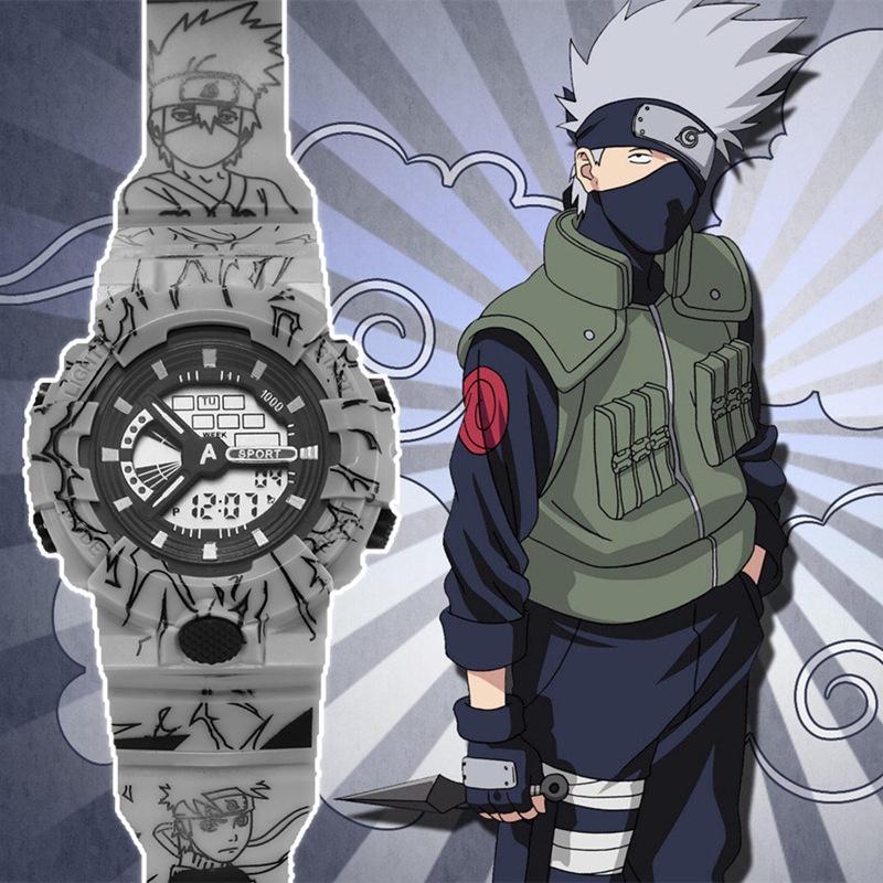 Cartoon Naruto Fan Style Unisex Digital Watch For Students Waterproof Electronic Movement Origin) 37mm Dial Diameter