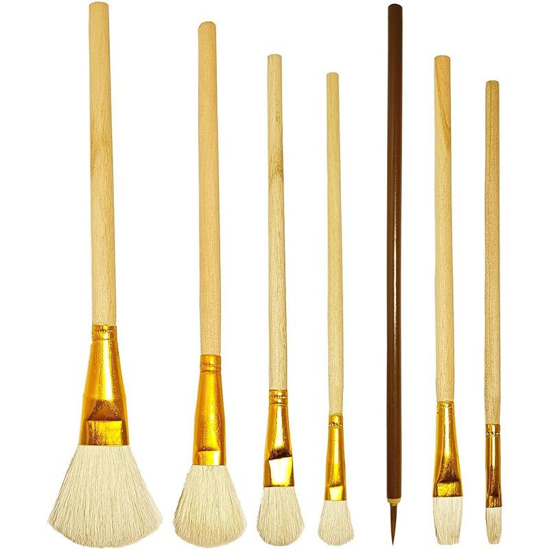 Gold Tip Ceramic and Watercolor Paint Brush Set - Boutique S Series