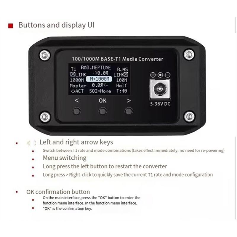 BAAJ-Media Converter Gigabit Vehicle Ethernet Converter For TE MATENET/Rosenberger H-MTD H-MTD