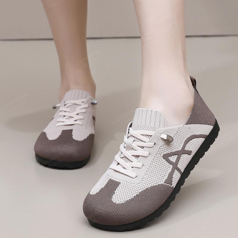 Sneakers Basse da Donna - Slip-On Traspiranti con Suola in PVC Antiscivolo, Morbide Ammortizzate Comode Casual, Primavera