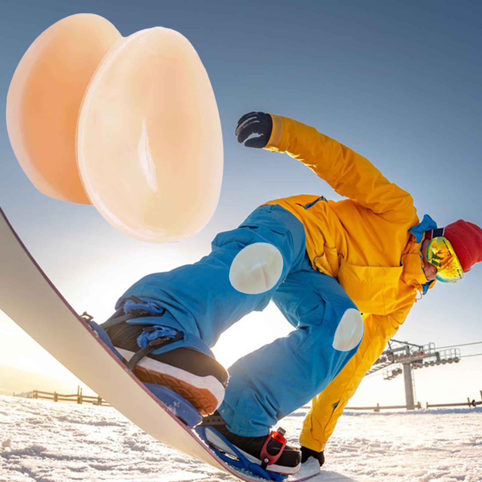 Silicone Knee Pads Adhesive Thick Reusable Washable Breathable Adhesive Skiing Snowboarding Protective Gear For Ice Skating