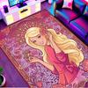 Barbie Print Rug, Washable Floor Carpet, For Entryway Dorm Laundry Room Office Study, Home Decor Birthday Christmas Gift