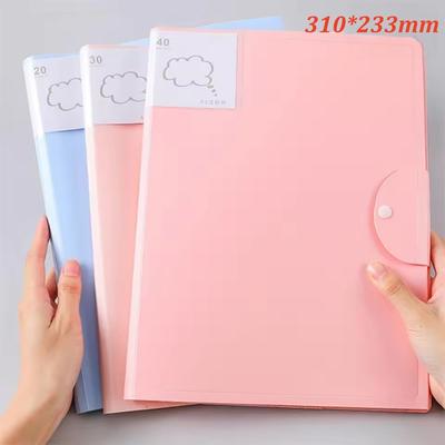 1pc 20/30/40 Pocket File Folder Picture Album Document Bag File Folder Art Work Collection Organizer Office Student Supplies