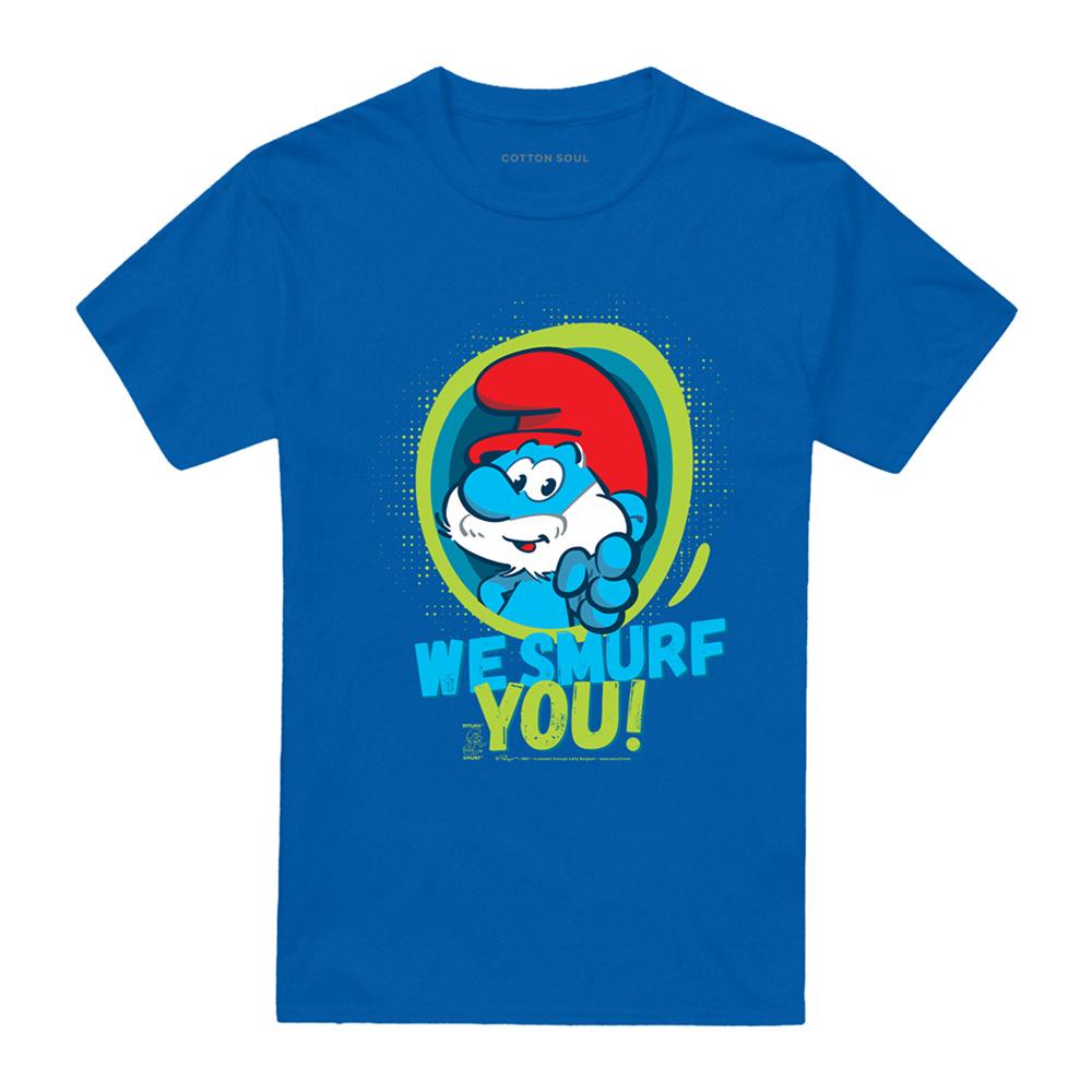 The Smurfs Unisex Adult We Smurf You! Papa Smurf T-Shirt