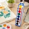 8-Color Watercolor Paint Set with Paintbrush for Back To School Supplies