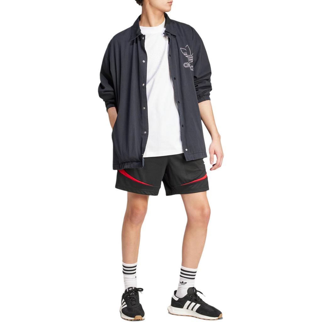 adidas Archivio Originali Pantaloncini Retro Elastici Versatili Pantaloncini Casual Pantaloncini da Uomo Nero IX9642