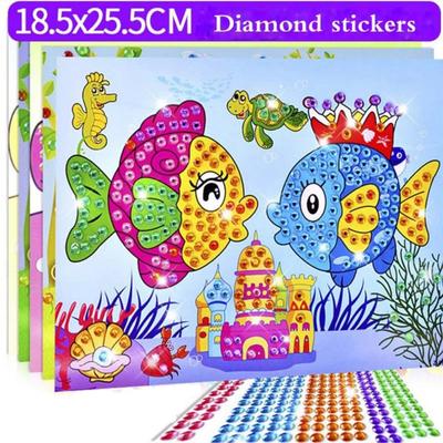 Kinder Diamant Kristall Aufkleber 3D Dreidimensionale Diy Handgemachte Aufkleber Mehrere Zufällig