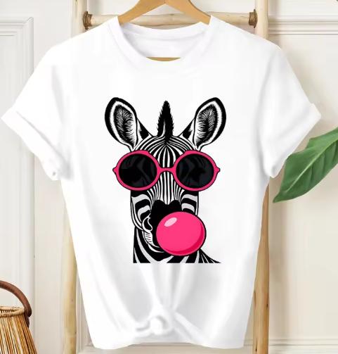 Summer Classic Pattern Printed Pure Cotton Tshirt Suitable For Both Unisex And Unisex Casual And Versatile Pure Cotton Top