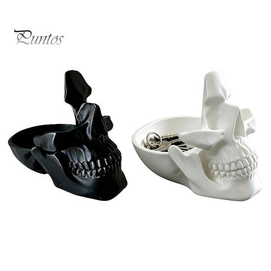 Entryway Key Tray 3D Printed Skull Desk Organizer Tray, Novelty Eyeglass Holder with Nose Rest, Small Item Organization Creative Coin Jewelry Catchall