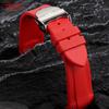 Cinturino in gomma di alta qualità per orologio Tudor Black Bay GMT Cinturino Ansa curva Fibbia pieghevole Nero Blu Rosso 22mm Cinturino