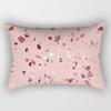 Ins Pink Geometric Waist Pillow Case Car Sofa Pillow Cushion Cover Pillow Case Pillow Case Pillow Case