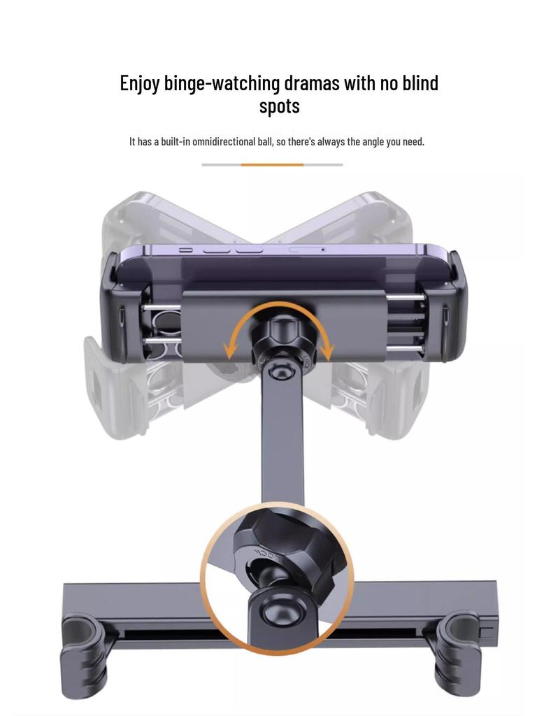 Telescopic Rotatable Car Headrest Mount for Tablets